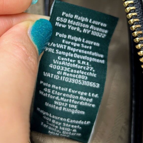 Ralph Lauren Sabine Dome Satchel Shoulder Bag Black Leather Gold HW Luxury Purse - Picture 16 of 16